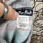 Vintage 80s Jonathan Cass pastel pink gray white blue fair isle floral sweater Size M Photo 4