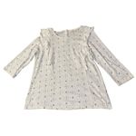 Fat Face Top Womens 10 Used Cream Blue Pullover Ruffle Photo 14