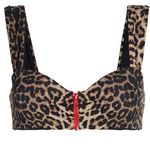 Veronica Beard 885 NWT  Balos Bikini Top Size Small Color Brown Black Photo 1