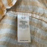 Faherty Women M Yellow White Stripe Avery Shirt Linen Button Front Dolman Boho Size M Photo 8