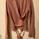 Free People hooded open front w/tie cardigan small Photo 2