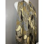 Pashmina  Scarf Womens Gold Gray Paisley Cashmere Silk Wrap Shawl Made Italy Photo 2