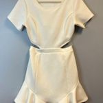 Revolve Lovers + Friends Mini Dress Ivory Eternal Dress w/ Cut Outs Sz L EUC Photo 0