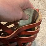 Free People Farylrobin  Sandal Woven Brown Leather Size 10 Heeled Open‎ Toe Photo 8