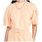 AGOLDE  Sweatshirt Women XS‎ Orange Sherbert The Round Shoulder Athleisure NWT Photo 0