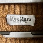 Max Mara  Camel Cable Knit Turtleneck Sweater Dress Photo 1