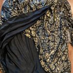 Gossip Vintage 1980’s Metallic Floral Black & Gold Blouse/Mini Dress EUC Sz 20W Photo 7