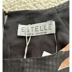 Estelle Capri Sunset Print Top Plus Size Black Floral Print Shark Bite Hem 14W Photo 3