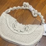 ZARA  cream Crochet Shoulder Bag Photo 1