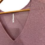 Free People Mauve Crew Neck Short Sleeve Pullover Knit Tunic Top Size XS Photo 4