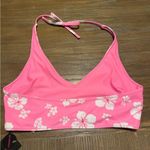 No Boundaries Pink halter bikini top with flowers Photo 1