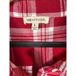 UG Apparel OU Sooners Women’s Plaid Flannel Shirt Red White Size Large Photo 6