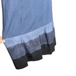 Akris Punto A Line Sleeveless Wool High Neck Ombre Colorblock Dress Blue Navy 8 Photo 8