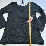 Fashion On Earth | Black Cable Knit Pullover Sweater V-Back | Size Small | NWT Photo 5