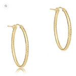 E newton oval gold hoop earrings  Photo 0