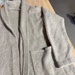 Marine layer Cotton & Merino Wool Longline Gray Open Front Shawl Cardigan Small Photo 3