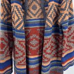 Spense Women's Cardigan coat long Anthropologie southwestern XL Aztec geometric Blue Photo 7