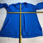 John Mark  Tunic Top Womens Large Blue Button Back Collared Shirt Lagenlook Artsy Photo 1