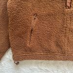 Daily Drills Jacket Cozy Quarter Zip Teddy Fleece Pullover Oak Brown Sz XS/S Photo 6