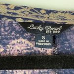 Lucky Brand  Midi Dress Women's Small‎ Blue Beige Floral V-Neck Long Sleeve Boho Photo 3