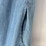 Gap shirt dress women's M tank lace up sleeveless chambray pockets blue Photo 4