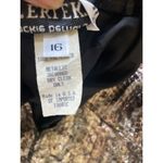 Vintage Womens Party Holiday Dress Jackie‎ Bernard Eklektic Size 16 Gold Sequin Photo 6