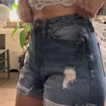 YMI Jeans Vintage Wash High Waisted Distressed Shorts Photo 0