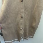 Women’s sleeveless midi dress size L beige/white Tan Size L Photo 4