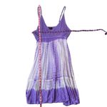 Raya Sun Crepe Crochet Bust Tie Dye Spaghetti Dress Cover Up Photo 7