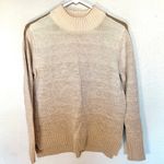 Athleta 100% Merino Wool Brown Ombré Mock Neck Pull Over Sweater - Size medium Photo 3