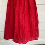 LULUS Romantic Red Eyelet Lace Midi Dress XS Photo 7