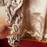 BEREK size M 100% linen 3/4 bell sleeve glam jacket. Gold Size M Photo 5