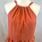 A New Day tiered flowy coral halter dress size small Photo 3