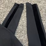 Athleta Metro Tuxedo Stripe Skinny Black Velvet Ponte Pant Women’s Size Small Photo 6