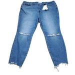 Good American  Zara High Rise Skinny Jeans Plus Size 30 29" Inseam Ripped Photo 0