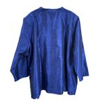 Ulla Popken Blue Embroidered Relaxed Fit Jacket Blouse Top Plus Size 32/34 New Photo 1