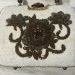 Adele Vintage Beaded Purse Brown Photo 1