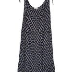 Lounge Beach Lunch  Dress Womens Large CeCe Shoulder Tie Fit Flare Geometric Navy Photo 2