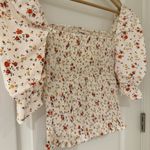 Reformation | Clementine Ruched Floral-Print Linen Top in Veronica | Size: S Photo 5