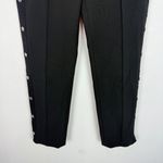 Veronica Beard Irving Pant Button Leg Ponte Straight Leg Ankle Black Size 4 EUC Photo 4