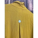 John Mark  Yellow Tunic Top Blouse M 3/4 Sleeve Lagenlook Buttons Photo 9