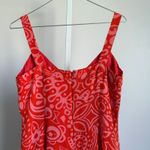 Anna Sui Anna Sui for Anthropologie Red Floral Print Silk Dress Size 6 Photo 6