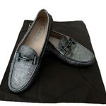 Tod's Double T metallic cracked-leather loafers with dust bag size 9 (39) Photo 4