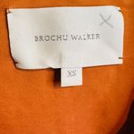 Brochu Walker  Madsen Turmeric Copper Brown Orange Satin Front Tie Midi Dress Photo 10