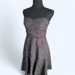 American Eagle Grey vintage Y2K strapless  dress Size 4 Photo 2