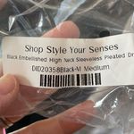 Flying Tomato Embellished Halter Neck Short Pleated Dress Black Size Medium Photo 9