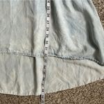 🦋 Blue Denim Bleach Distressed High Low Mini Dress Country Casual Summer Medium Photo 4
