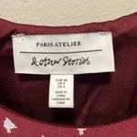 & Other Stories & OTHER STORIES Burgundy Printed Double Slit Midi Slip Dress, Size 4 Photo 5