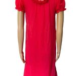 Shirey Vintage 60s Red Elegant Ruffle Lingerie Intimates Evening Midi Dress Size 10 Photo 5