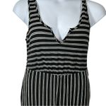 Torrid  Black White Stripe Rib Culotte Jumpsuit Belted Size 0 Photo 3